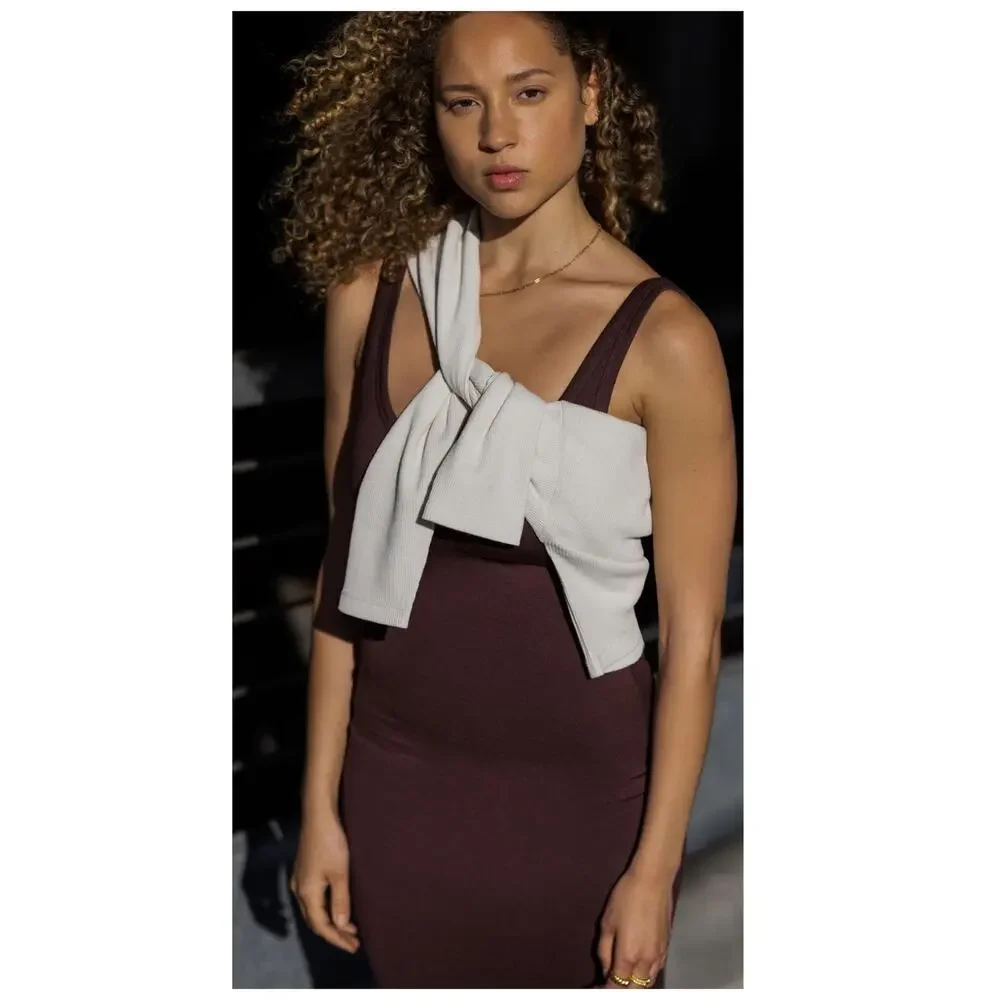 NEW Vuori Halo Racerback Midi Tank Dress Size Large - Picture 4 of 13